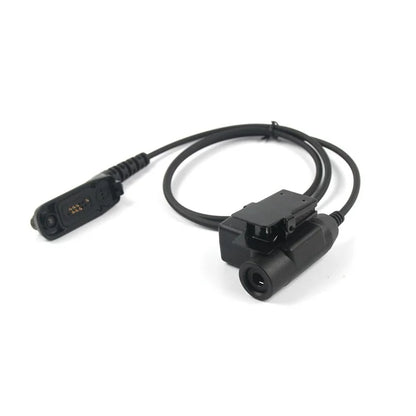 For Motorola Xir P8268 / XiR P8260 / APX-8000 / APX-7000 HD01 Walkie Talkie Headset 7.1mm Single Ear Headphone with U94 PTT Adapter