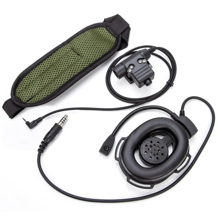 For Motorola T6200C / T6200 / T5620 HD01 Bowman Elite II Walkie Talkie 7.1mm Headphone with U94 PTT Adapter