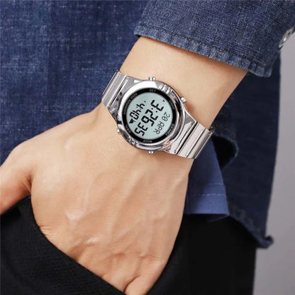 SKMEI 2200 Steel Strap Digital Watch Date Time Display Stylish Sports Electronic Watch