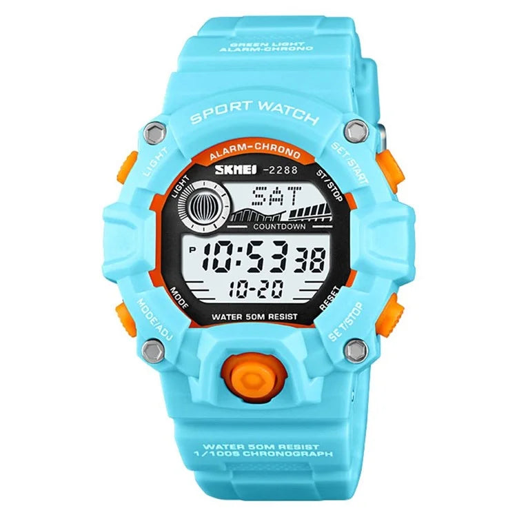 SKMEI 2288 Teenager Luminous Digital Watch Outdoor Sports Electronic Wrist Watch