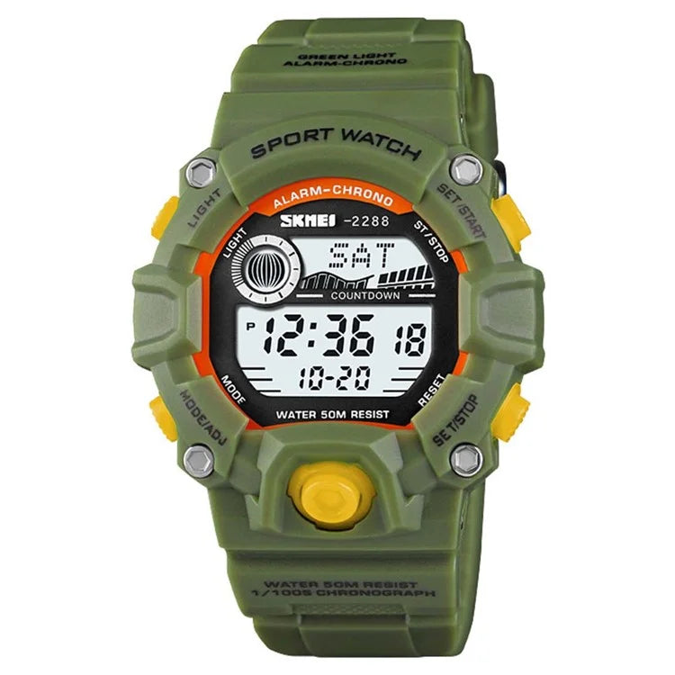 SKMEI 2288 Teenager Luminous Digital Watch Outdoor Sports Electronic Wrist Watch