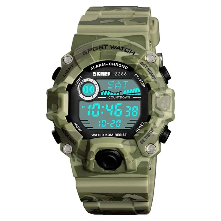 SKMEI 2288 Teenager Luminous Digital Watch Outdoor Sports Electronic Wrist Watch