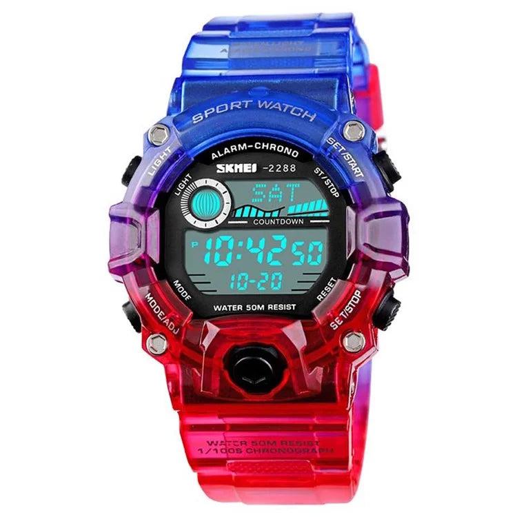 SKMEI 2288 Teenager Luminous Digital Watch Outdoor Sports Electronic Wrist Watch
