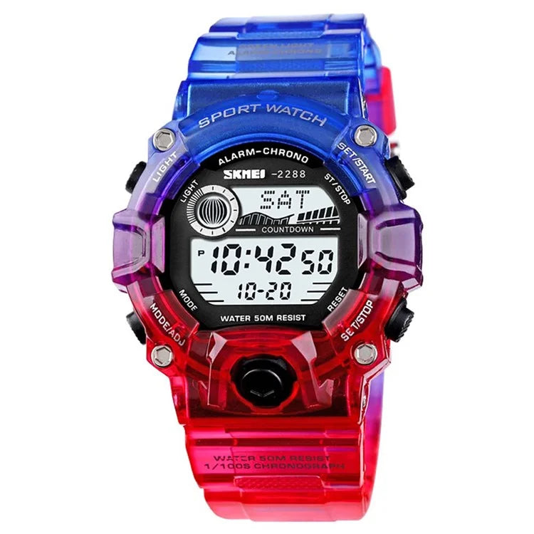 SKMEI 2288 Teenager Luminous Digital Watch Outdoor Sports Electronic Wrist Watch