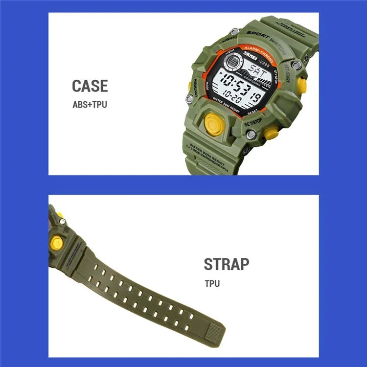SKMEI 2288 Teenager Luminous Digital Watch Outdoor Sports Electronic Wrist Watch