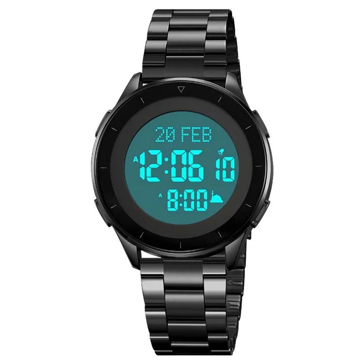 SKMEI 2300 Qibla Direction Indicator Digital Watch Luminous Bookmark Function Electronic Watch