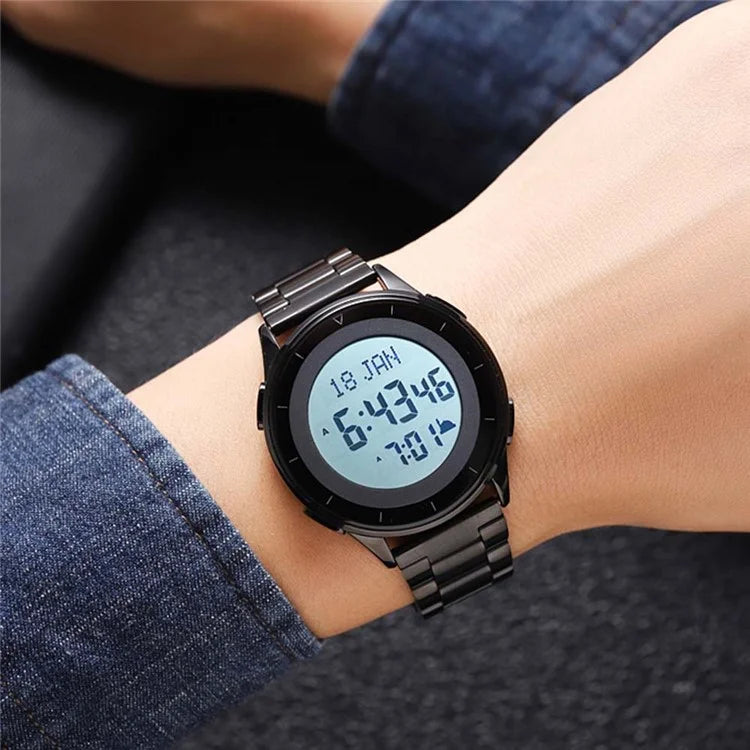 SKMEI 2300 Qibla Direction Indicator Digital Watch Luminous Bookmark Function Electronic Watch