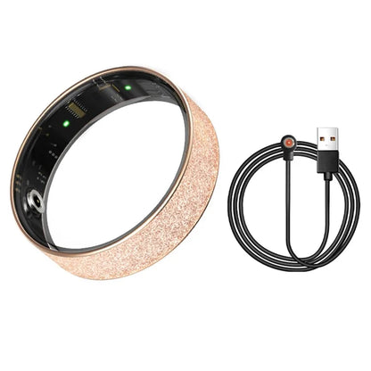 Vring-3 Frosted Bluetooth Sleep Health Monitoring Smart Ring Stainless Steel Finger Ring, Magnetic Charging Cable