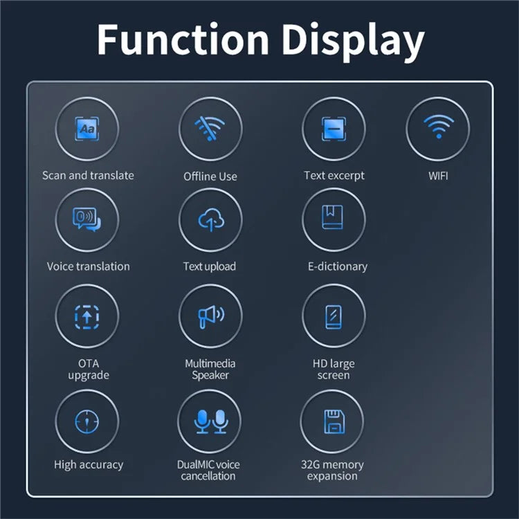A3 1+8G 2.22-inch Screen 112 Languages Translator Scanning Dictionary Smart Translation Pen