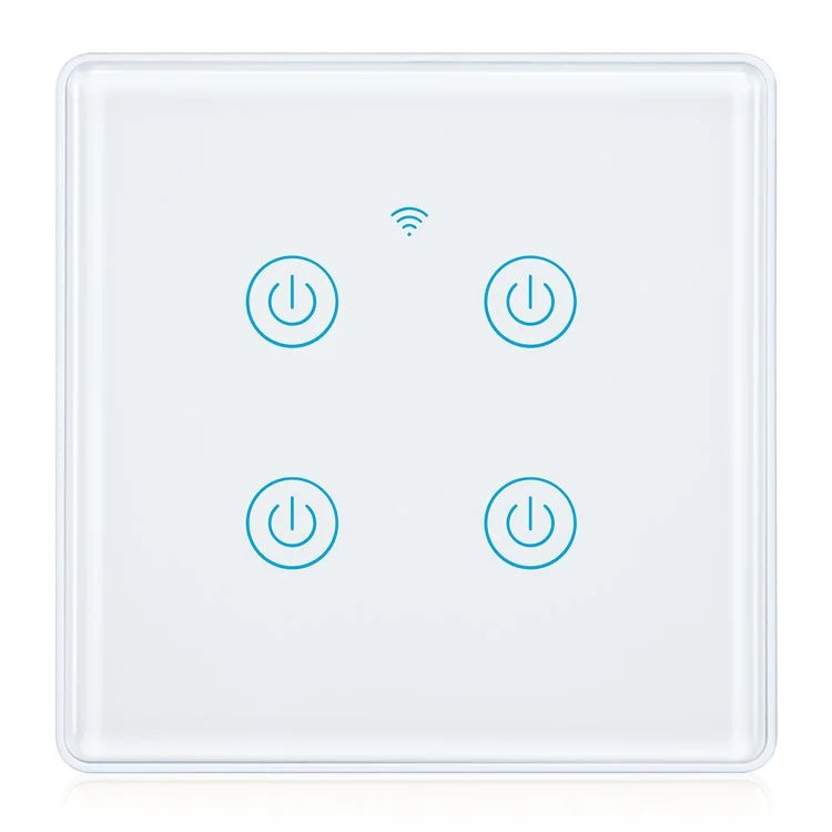 DS-101JL-4 4 Gang WiFi + Bluetooth Dual Mode APP Voice Control Smart Touch Wall Switch