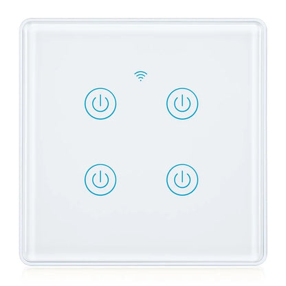 DS-101JL-4 4 Gang WiFi + Bluetooth Dual Mode APP Voice Control Smart Touch Wall Switch