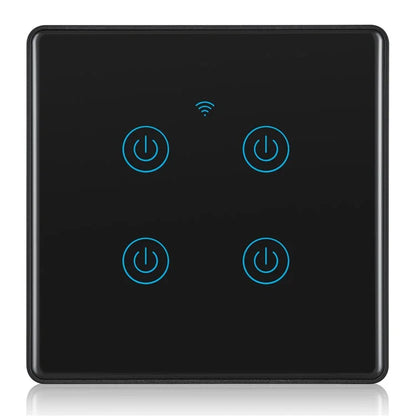 DS-101JL-4 4 Gang WiFi + Bluetooth Dual Mode APP Voice Control Smart Touch Wall Switch