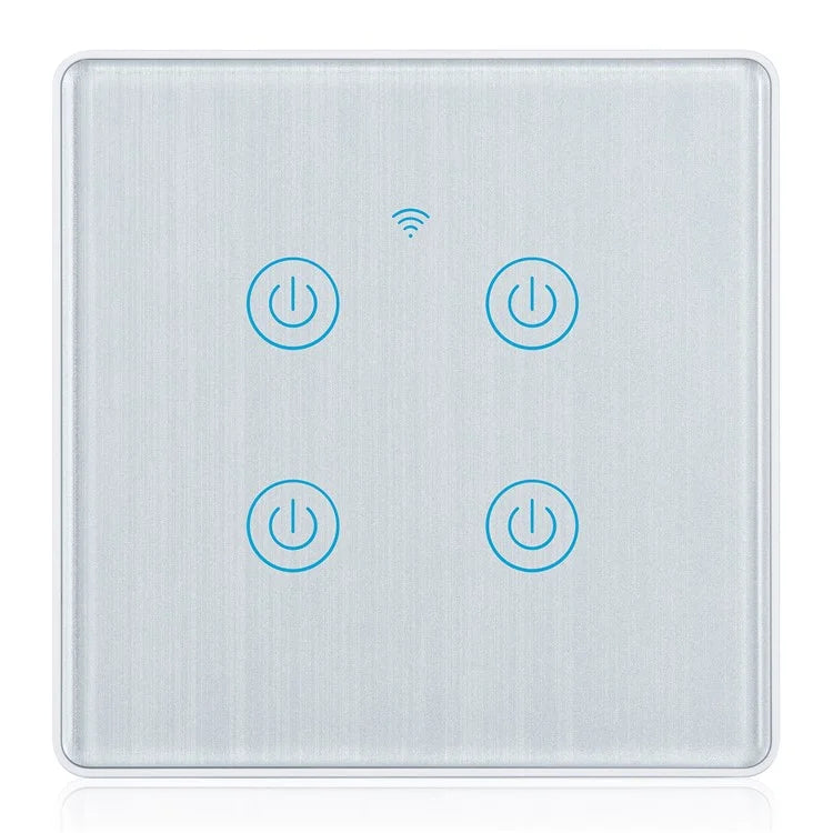 DS-101JL-4 4 Gang WiFi + Bluetooth Dual Mode APP Voice Control Smart Touch Wall Switch