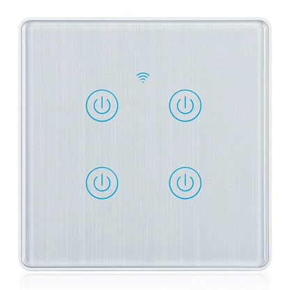 DS-101JL-4 4 Gang WiFi + Bluetooth Dual Mode APP Voice Control Smart Touch Wall Switch