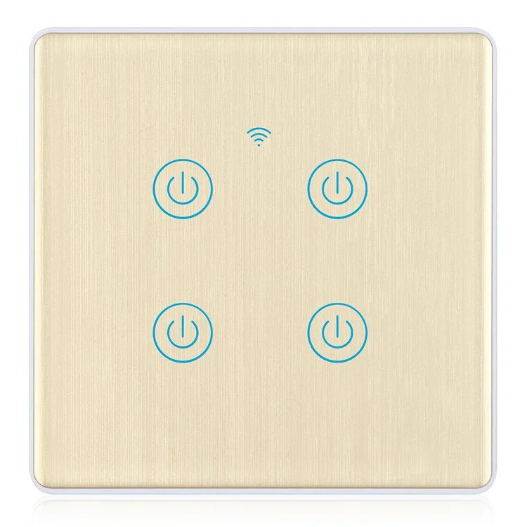 DS-101JL-4 4 Gang WiFi + Bluetooth Dual Mode APP Voice Control Smart Touch Wall Switch
