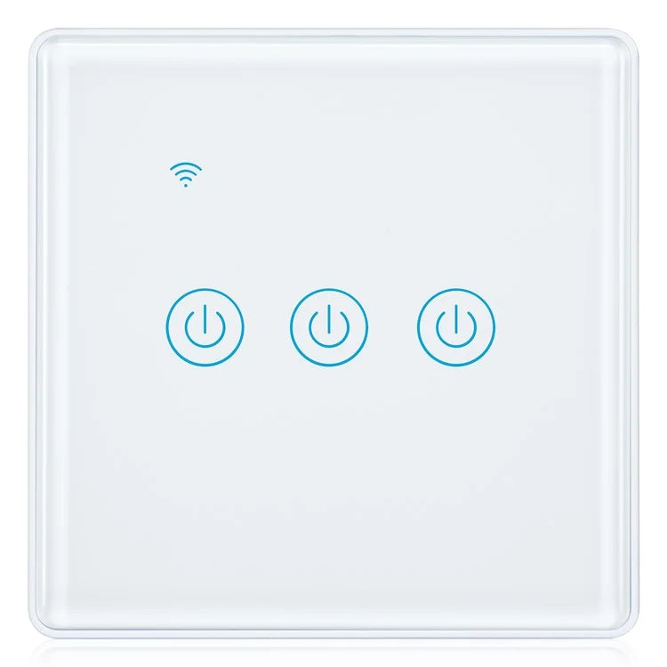 DS-101JL-3 3 Gang WiFi + Bluetooth Dual Mode APP Voice Control Smart Touch Wall Switch