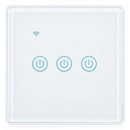 DS-101JL-3 3 Gang WiFi + Bluetooth Dual Mode APP Voice Control Smart Touch Wall Switch