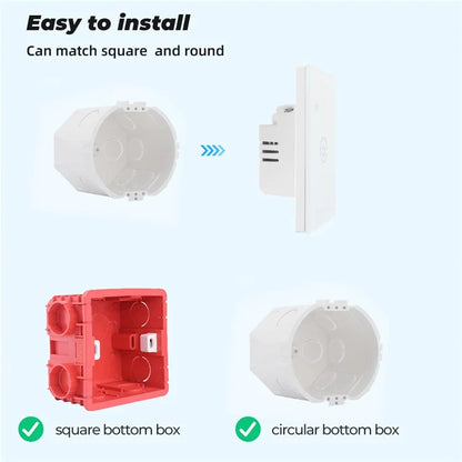 DS-101JL-3 3 Gang WiFi + Bluetooth Dual Mode APP Voice Control Smart Touch Wall Switch