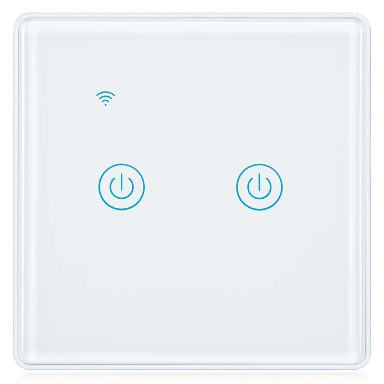 DS-101JL-2 2 Gang WiFi + Bluetooth Dual Mode APP Voice Control Smart Touch Wall Switch
