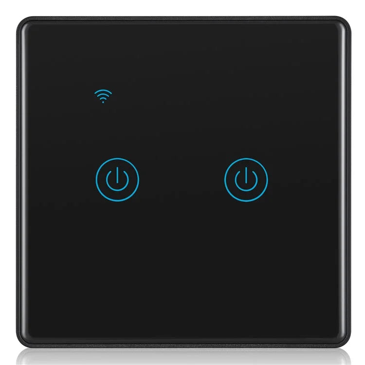 DS-101JL-2 2 Gang WiFi + Bluetooth Dual Mode APP Voice Control Smart Touch Wall Switch