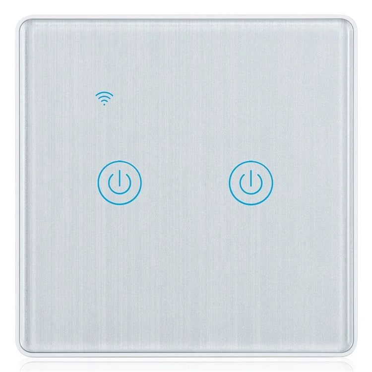DS-101JL-2 2 Gang WiFi + Bluetooth Dual Mode APP Voice Control Smart Touch Wall Switch