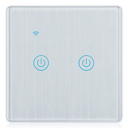 DS-101JL-2 2 Gang WiFi + Bluetooth Dual Mode APP Voice Control Smart Touch Wall Switch