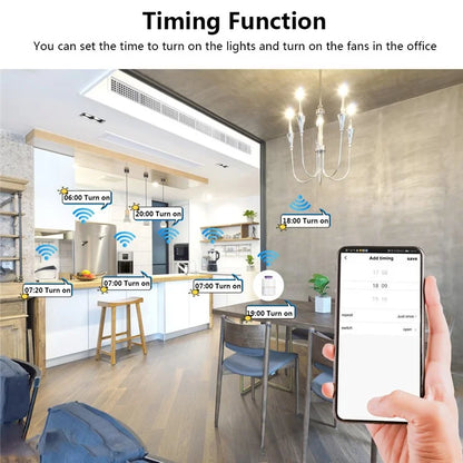 DS-101JL-2 2 Gang WiFi + Bluetooth Dual Mode APP Voice Control Smart Touch Wall Switch