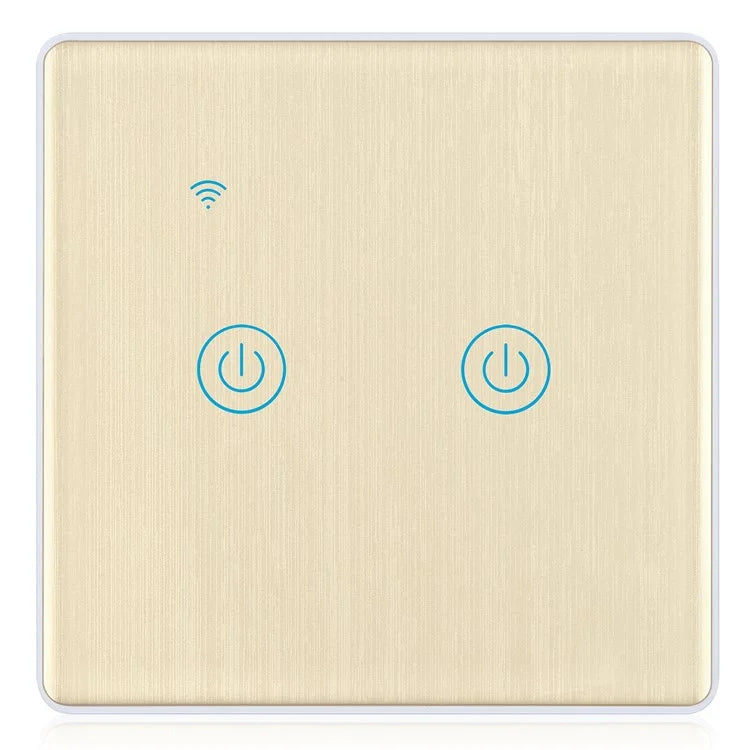 DS-101JL-2 2 Gang WiFi + Bluetooth Dual Mode APP Voice Control Smart Touch Wall Switch