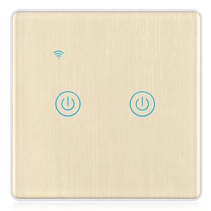 DS-101JL-2 2 Gang WiFi + Bluetooth Dual Mode APP Voice Control Smart Touch Wall Switch