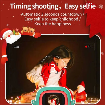 Christmas Style 2.0-inch Screen Children HD Digital Camera Instant Photo Printer