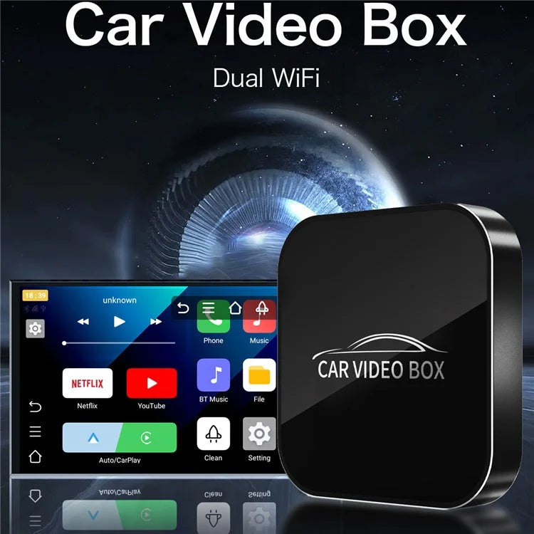 Y1 Wired to Wireless Carplay / Android Auto Video Box Vehicle Carplay Adapter