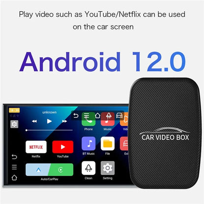 GT4S Android 12 Wireless Carplay Android Auto Adapter Youtube Netflix Streaming Car Video Box (Overseas Version)