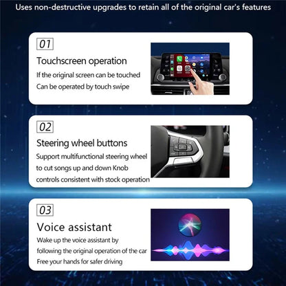 Z1 Crystal Wired to Wireless Carplay+Android Auto Dongle Vehicle Carplay Adapter