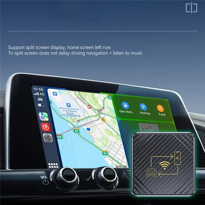 Q1 Carplay Android Auto 2-in-1 AI Box Bluetooth 5.0 Wired to Wireless Adapter