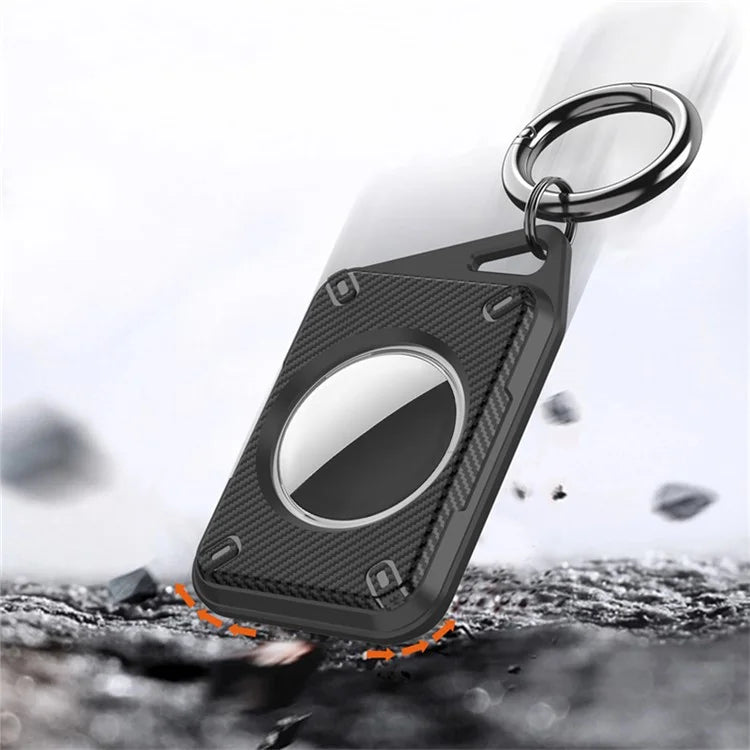 For Apple AirTag Case Locator Tracker IP68 Waterproof TPU+PC Cover Keyring Holder