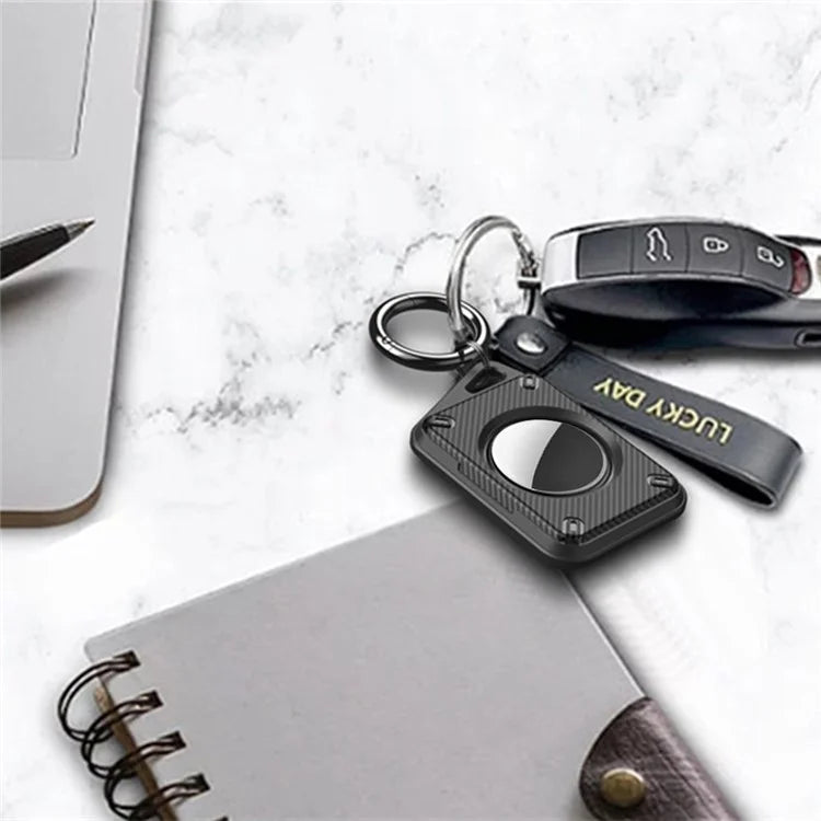 For Apple AirTag Case Locator Tracker IP68 Waterproof TPU+PC Cover Keyring Holder