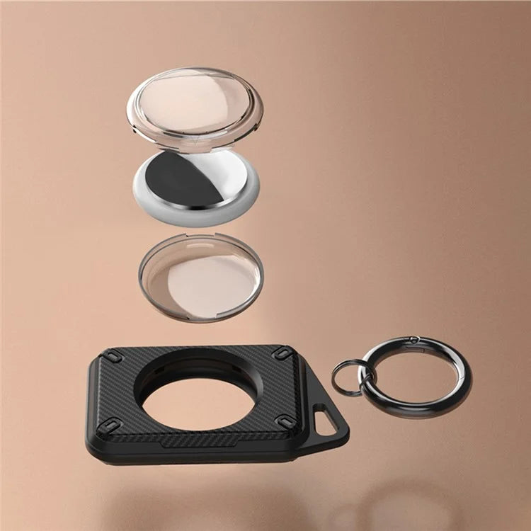 For Apple AirTag Case Locator Tracker IP68 Waterproof TPU+PC Cover Keyring Holder