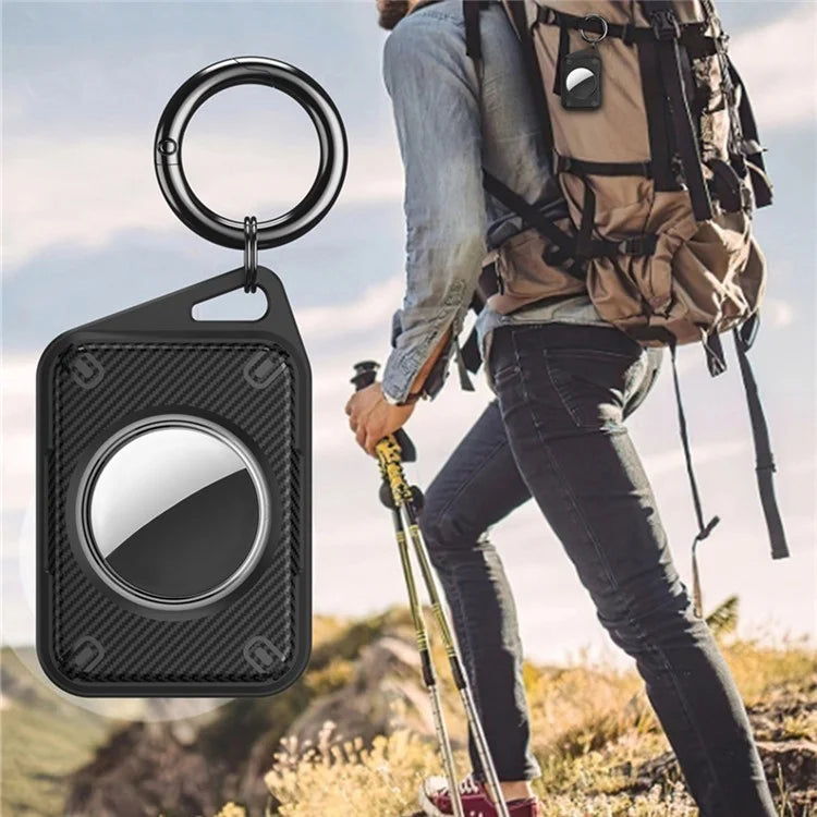 For Apple AirTag Case Locator Tracker IP68 Waterproof TPU+PC Cover Keyring Holder