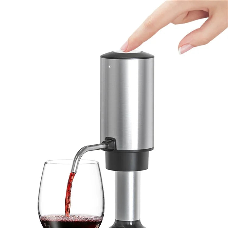 KLT SGS-KD-8(C3) 4-in-1 Rechargeable Stainless Steel Bottle Opener Electric Wine Dispenser Vacuum Stopper Foil Cutter Kit (BPA Free, No FDA)