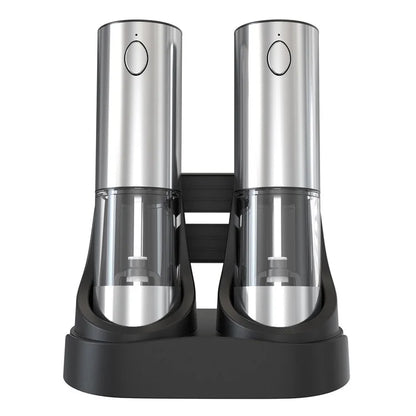 KLT KYMQ-32C-H52 2Pcs Electric Pepper Grinder Stainless Steel Salt Pepper Grinding Tool (BPA Free, No FDA Certified)