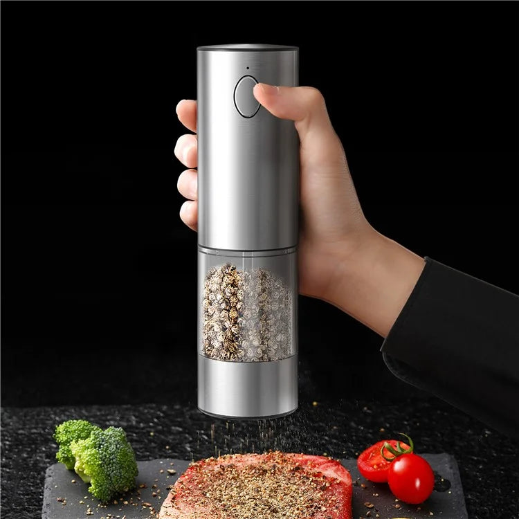 KLT KYMQ-32C-H52 2Pcs Electric Pepper Grinder Stainless Steel Salt Pepper Grinding Tool (BPA Free, No FDA Certified)