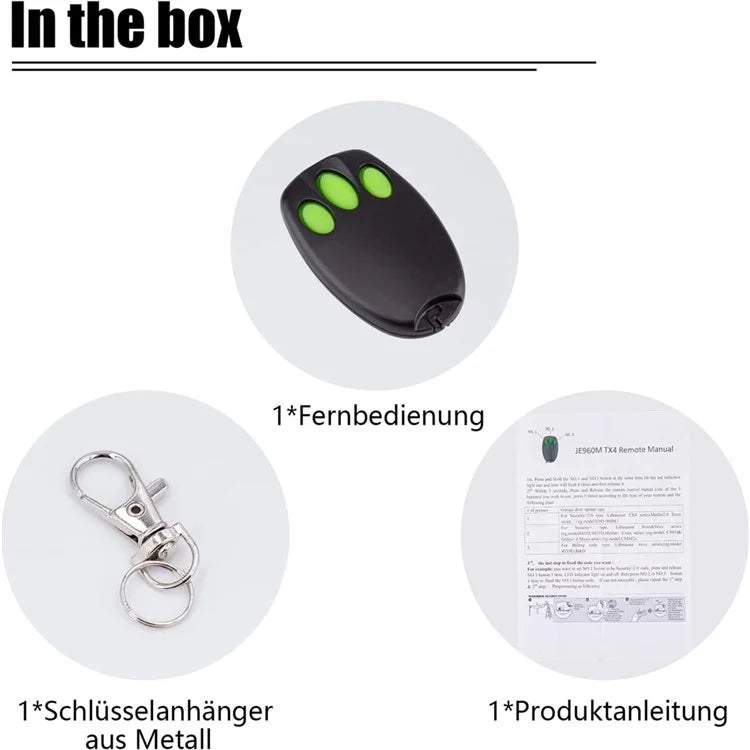3-Button Mini Remote Control 433.92MHz Garage Door Opener C945 CM842 C940 C943