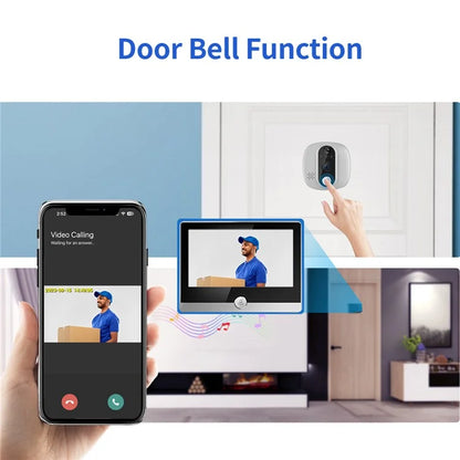 C85 Doorbell Camera 1080P PIR Motion Detection Digital Peephole Door Viewer Two-Way Call