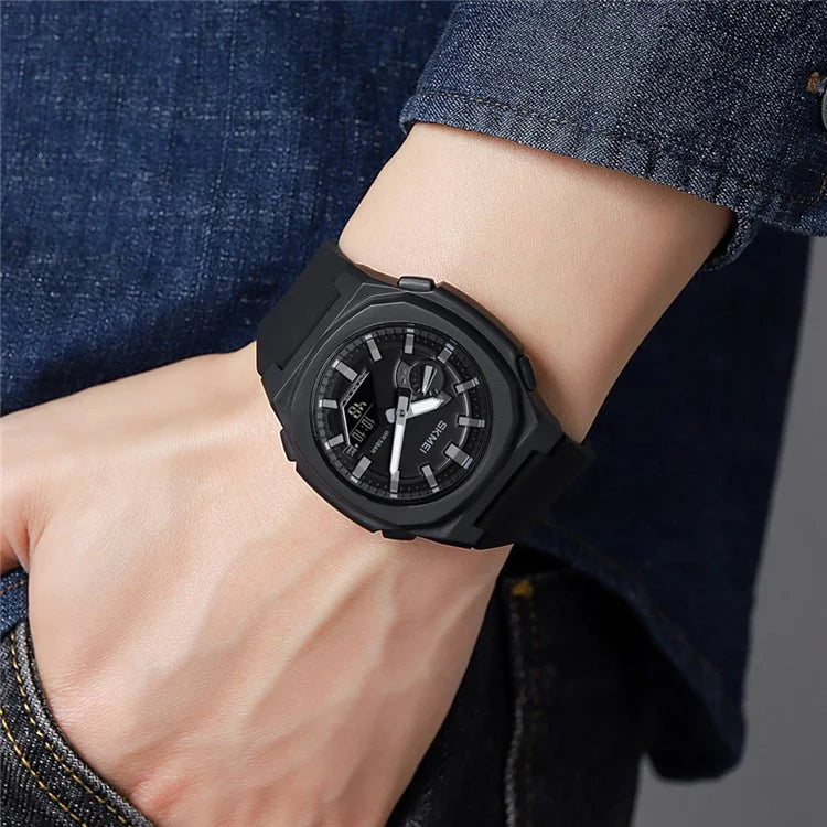 SKMEI 2091 Dual Display Electronic Watch 12 / 24H Multifunction Watch with 5 Alarm Clock