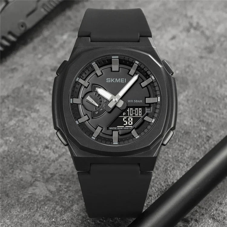 SKMEI 2091 Dual Display Electronic Watch 12 / 24H Multifunction Watch with 5 Alarm Clock