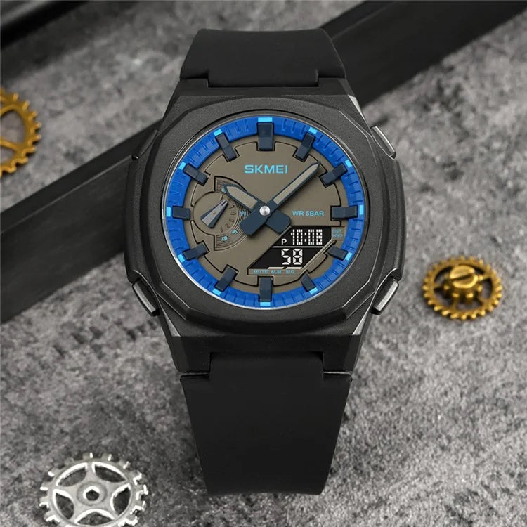 SKMEI 2091 Dual Display Electronic Watch 12 / 24H Multifunction Watch with 5 Alarm Clock