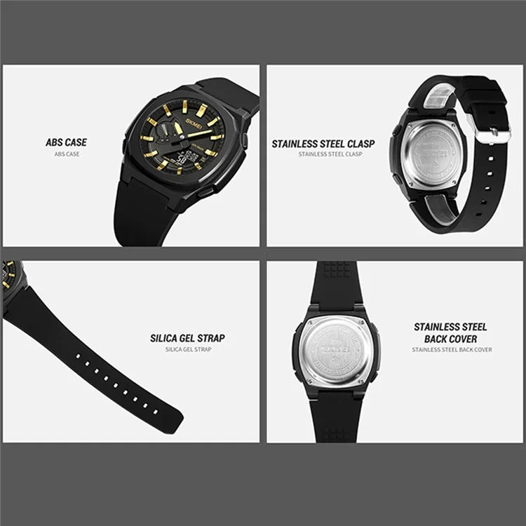 SKMEI 2091 Dual Display Electronic Watch 12 / 24H Multifunction Watch with 5 Alarm Clock