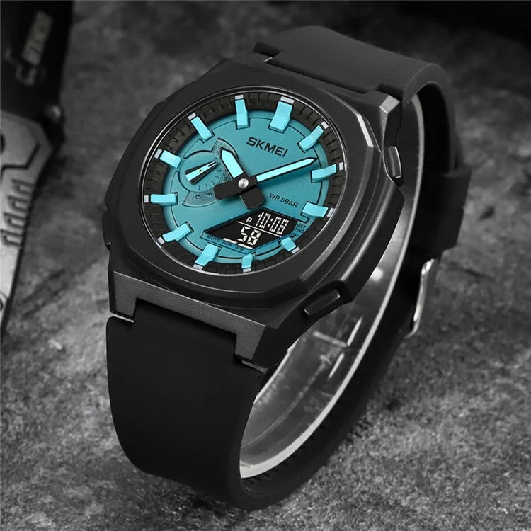 SKMEI 2091 Dual Display Electronic Watch 12 / 24H Multifunction Watch with 5 Alarm Clock