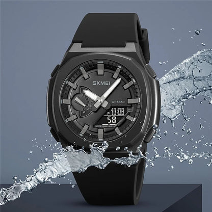 SKMEI 2091 Dual Display Electronic Watch 12 / 24H Multifunction Watch with 5 Alarm Clock