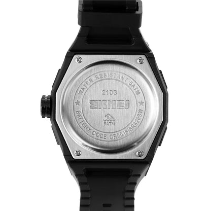 SKMEI 2103 Dual-Display Electronic Watch Outdoor Multi-Function Watch with PU Strap